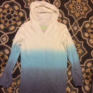 Earth yoga ombré long hoodie small coverup